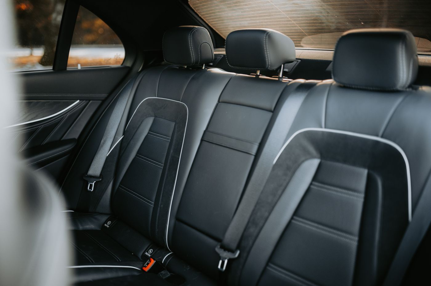 Black leather rear seats